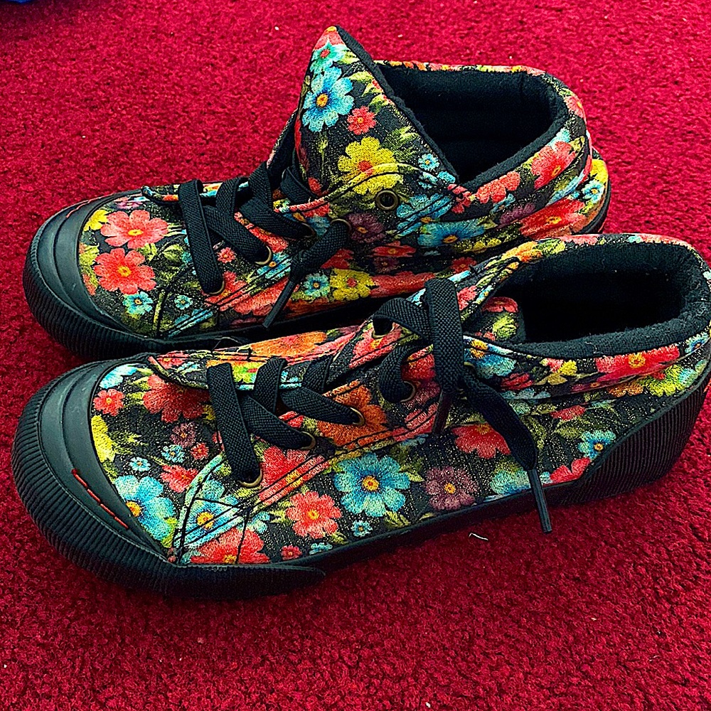 Colorful floral shoes